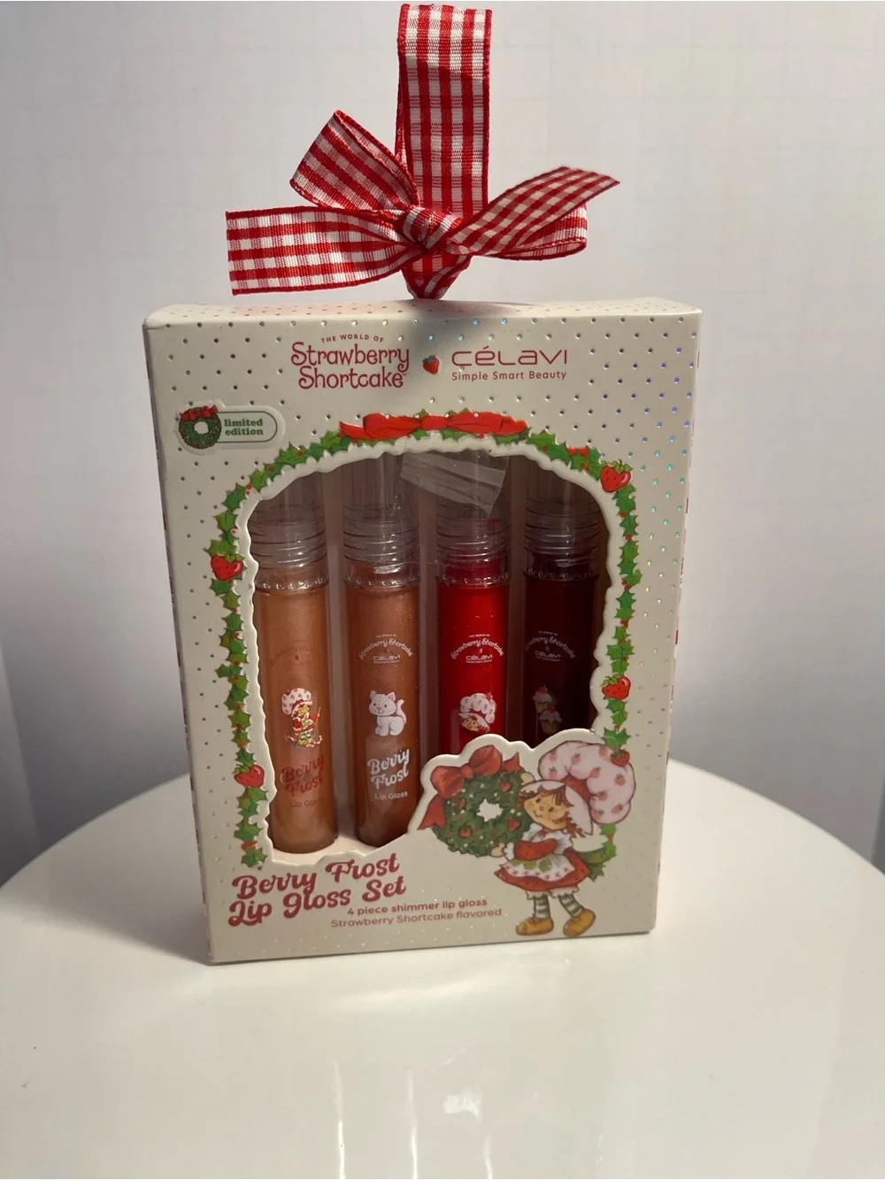 Celavis Strawberry Shortcake Berry Frost Lip Gloss Set of 4 - NWT **